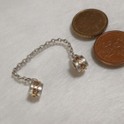 14k Kulta &Hopea sydän Genuine Pandora Sterling Silver & 14c - pikkukuva 3