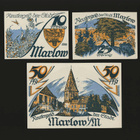 Saksa Notgeld 10, 25, 50 Pfg, Marlow 1922 - pikkukuva 1