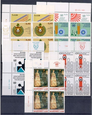 YK Geneve 1981 Mi 96-102 nelilöt ++