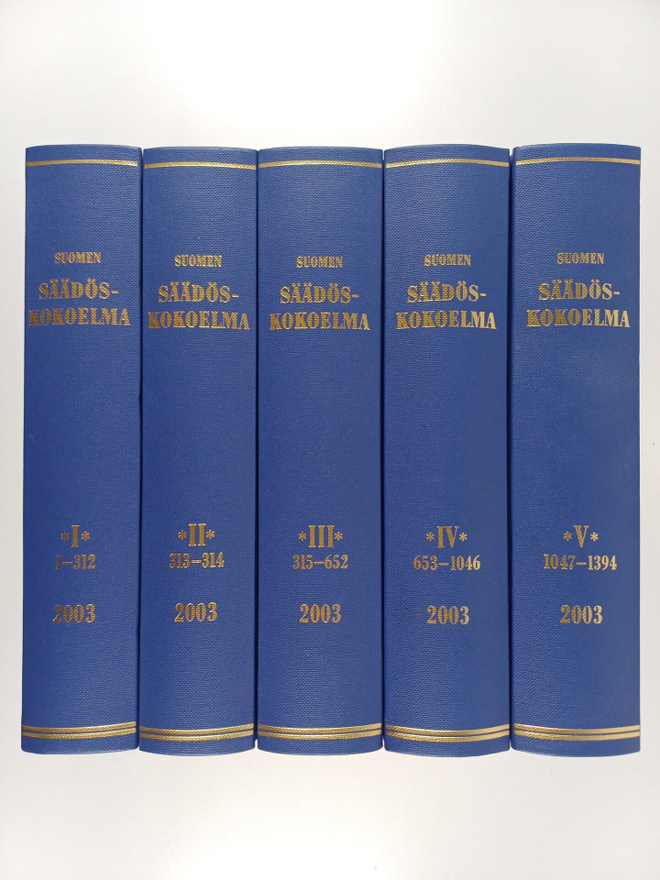 Suomen säädöskokoelma vuodelta 2003 1-5