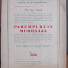 Harriet Vane: Pahempi kuin murhaaja, Tammi 1945. 234 s. - pikkukuva 2