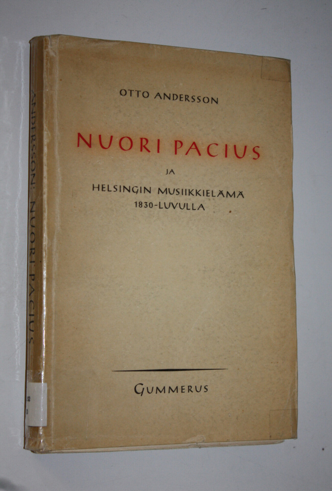 Otto Andersson : Nuori Pacius ja Helsingin musiikkielämä ...