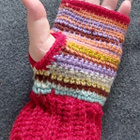 Alina´s Handmade  käsin virkatut kynsikkäät moniväri - pikkukuva 4