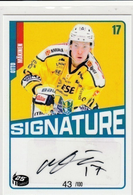 2023/24 Cardset Signature Otto Mäkinen , Jukurit