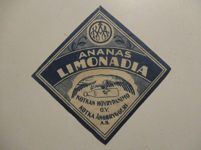 JUOMA ETIKETTI - ANANAS LIMONAADIA KOTKAN HÖYRYPANIMO  (AB1)