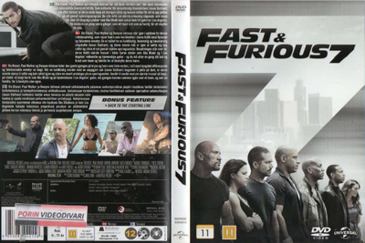 Fast & Furious 7 (25 525) k -FI- DVD nordic, vin diesel