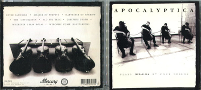 APOCALYPTICA . CD-LEVY . PLAYS METALLICA BY FOUR CELLOS