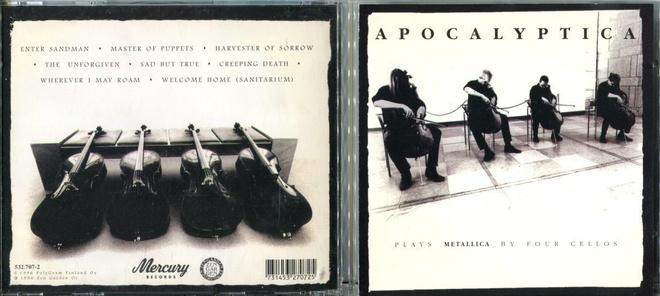 APOCALYPTICA . CD-LEVY . PLAYS METALLICA BY FOUR CELLOS