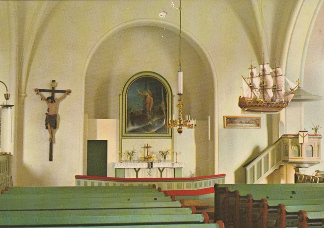 KIRKKOKORTTI - ÅLAND - JOMALAN KIRKKO - SISÄKUVA