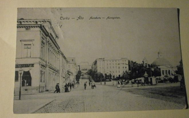 Turku, Aurakatu ja Kauppatoria, vanha mv pk, p. 1924