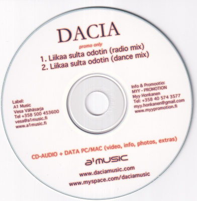 Dacia - Liikaa Sulta Odotin (CDr, Single, Promo)