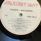 ESA SAARINEN:FILOSOFIA (VAARALLISET LEVYT 1984) - pikkukuva 4
