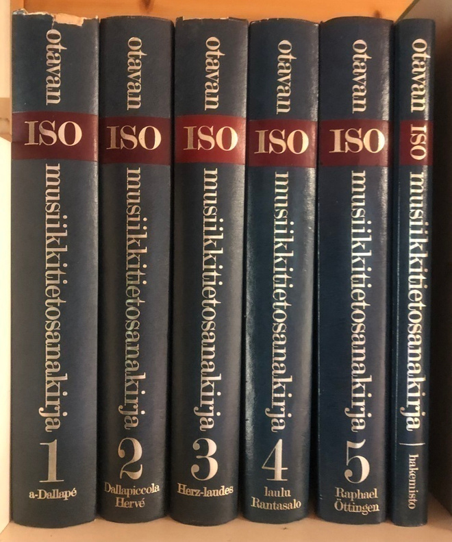 OTAVAN SUURI MUSIIKKITIETOSANAKIRJA 1-5 JA HAKEMISTO