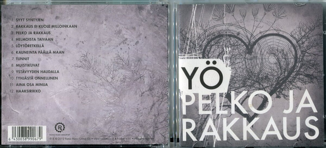 YÖ . CD-LEVY . PELKO JA RAKKAUS