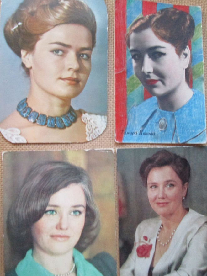 CCCP: neljä vintage filmitähtikorttia