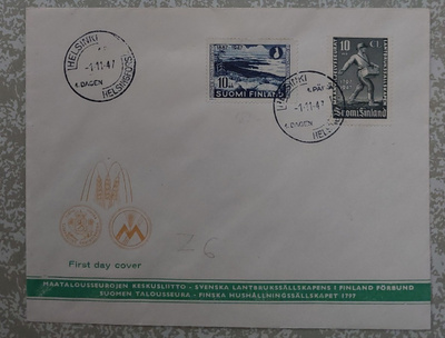1947  Matkailu ja maanviljelys FDC samalla kuorella