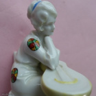Figuuri Nainen kitara tuoli posliinia korkeus 15cm siro - pikkukuva 2
