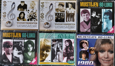 6 KPL 60-80-LUVUN ISKELMÄKOKOELMAA YHTEENSÄ 18 CD-LEVYÄ VP