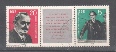 Saksa DDR 1962 Mi 893-4 rivilö Mi hinta 50€