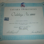 Tavara Osakeyhtiö, osakekirja 1 000,-, 1940 (Ahlström) - pikkukuva 1