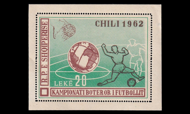 Albania 677BL11 ** Jalkapallon MM-kisat Chile (1962)