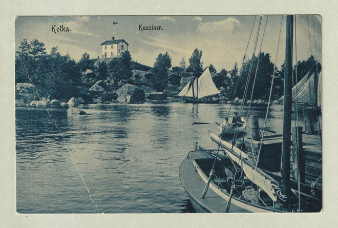 Vanha postikortti: Kotkan Luotsi-Kuusinen