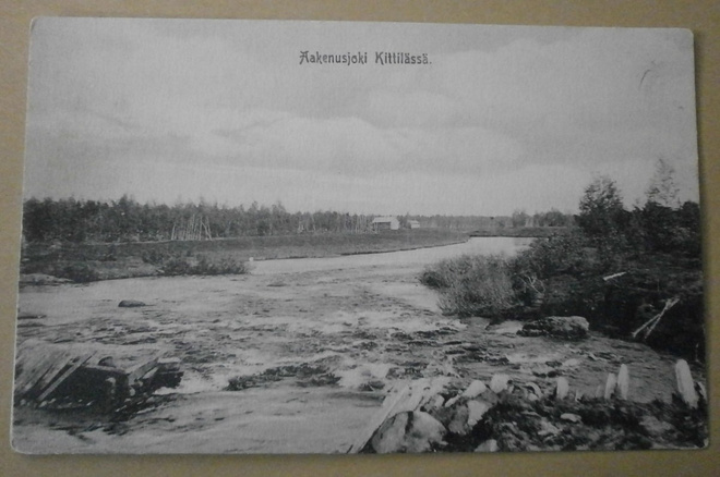 Kittilä, Aakenusjoki, lohipatoja, vanha mv pk, ei p.