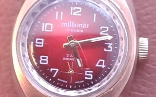 Milljonär Swiss made - upea rubiinin punainen naisten kello