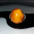 Vintage Hopea Meripihka sormus honey EGG YOLK - pikkukuva 5