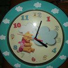 Seinä kello Nalle Puh D= 25 cm reunat turkoosi sini kello - pikkukuva 1