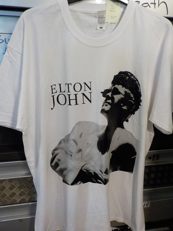 ELTON JOHN ORKKIS VANHA T-PAITA KOKO XL - KÄYTTÄMÄTÖN (W)