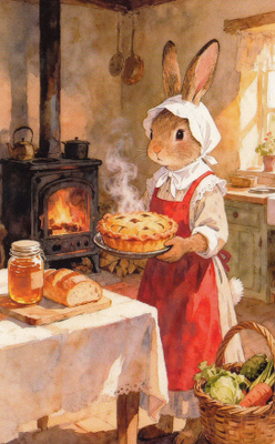 Jänis on leiponut piirakan