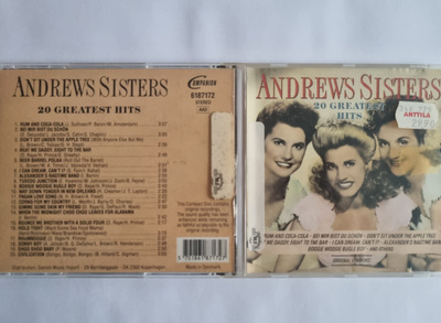 ANDREWS SISTERS: 20 GREATEST HITS CD