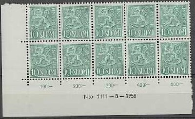 1954 10 (mk) nro-10lö 1111 ++