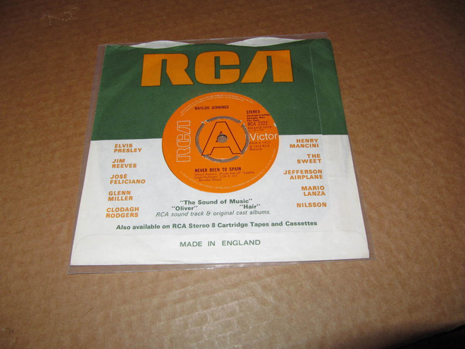 Waylon Jennings 7" Never Been To Spain v.1973 PROMO ! EX/EX