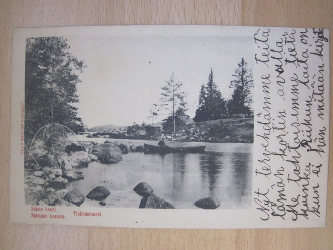 VANHA Postikortti Tinkamokoski Saimaan Kanava ennen 1905