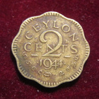 2 cents 1944 Ceylon - pikkukuva 1