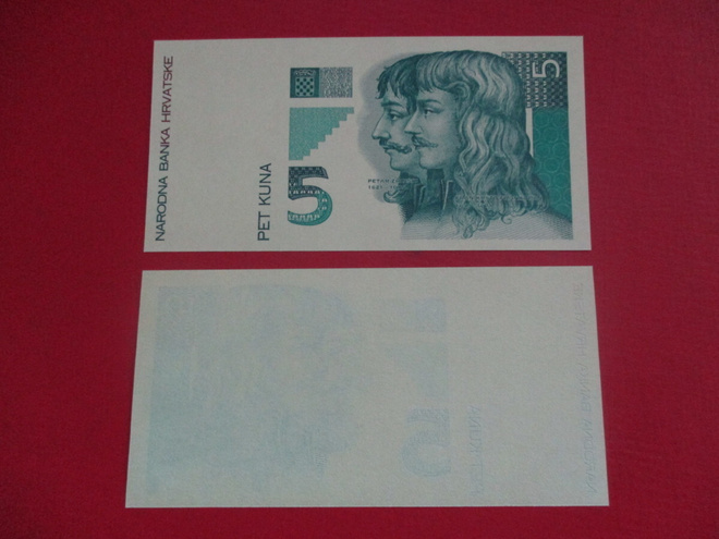 CROATIA TESTBANKNOTE 5 KUNA UNC  (K15-S46)