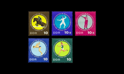 DDR 1133-7 ** Nykyaikaisen viisiottelun MM-kisat (1965)