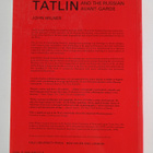 John Milner : Vladimir tatlin and the russian avant-garde - pikkukuva 2
