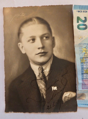 VANHA Valokuva Oopperalaulaja Sulo Räikkönen + Nimmari 1929