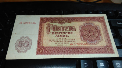 Germany Saksa 50 mark 1955 P20 F+