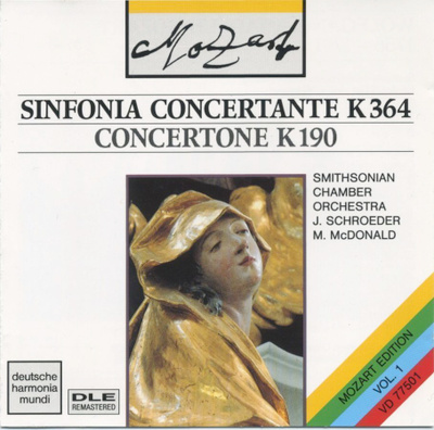 MOZART: Sinfonia Concertante / Concertone – DHM CD 1990