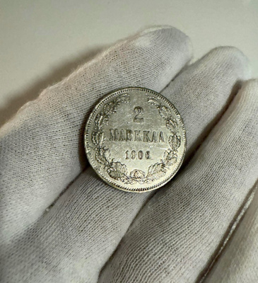 2 markkaa 1906 hopea
