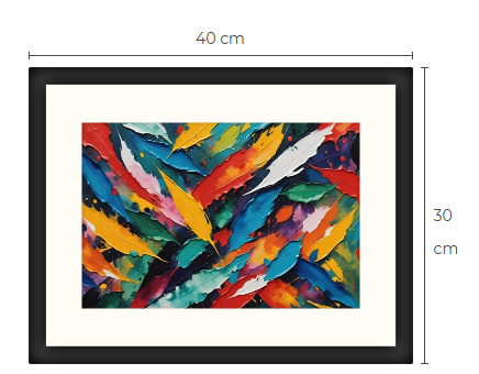 Uusi abstrakti Art Print paspis & kehys 30 cm x 40 cm