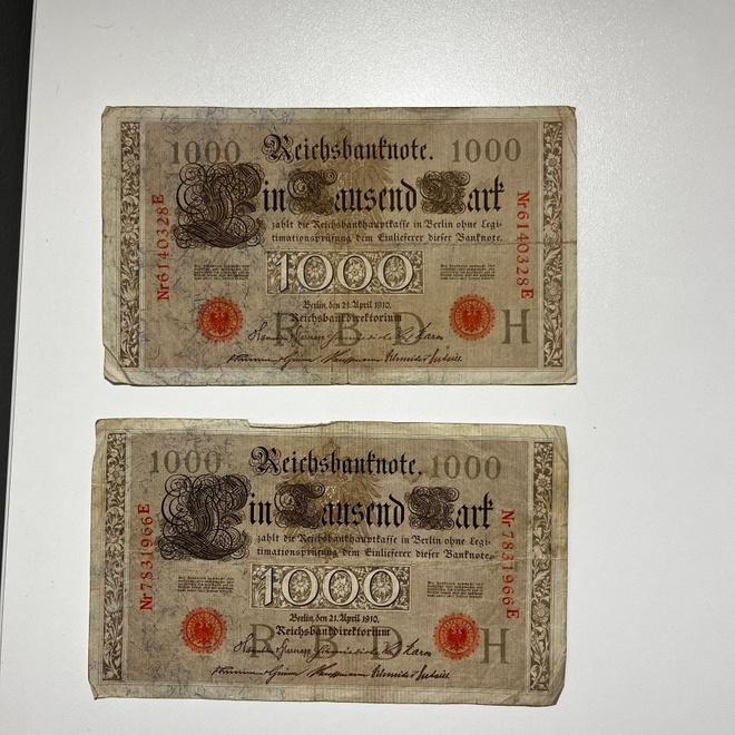Saksa 1000 Mark 1910 (2kpl)