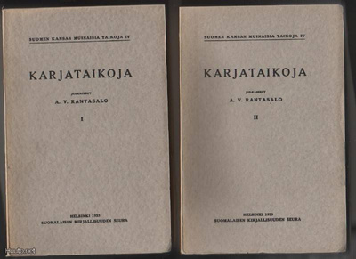Karjataikoja, SKS 1933 , nid, 3 avaamatonta osaa, K3++, harv