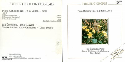 Frederic Chopin : Piano Conserto no 1 in E minor Op 11 CD