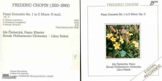 Frederic Chopin : Piano Conserto no 1 in E minor Op 11 CD