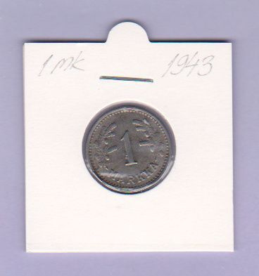 1 mk v.1943 Fe KM#30b